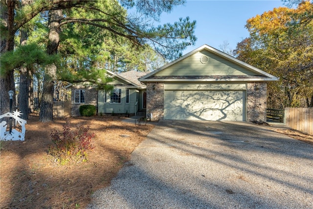 view of front facade featuring a garage