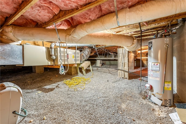 interior space featuring water heater