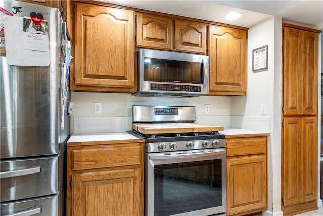 kitchen featuring appliances with stainless steel finishes