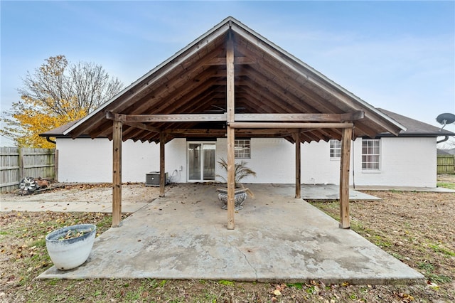 view of patio featuring a gazebo