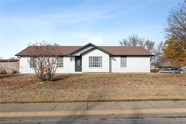 view of single story home