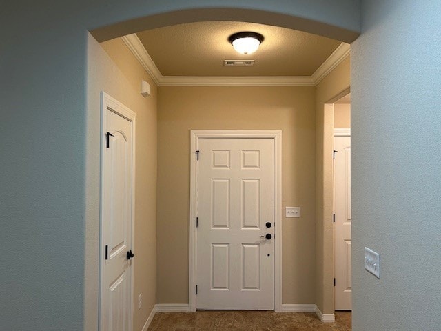 doorway with ornamental molding