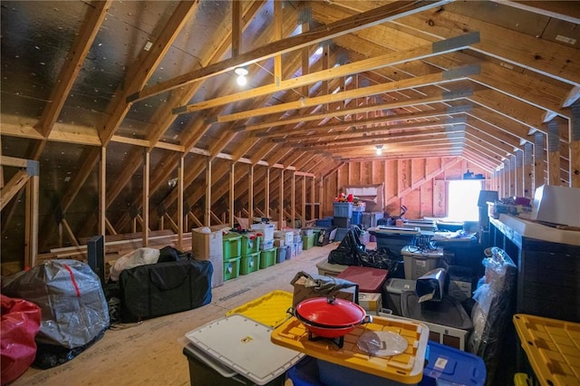 view of attic