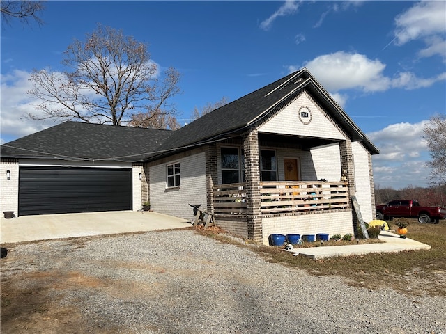 view of front of property with covered porch