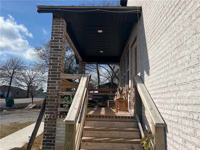 exterior space with a porch