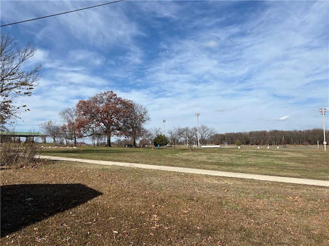 view of yard featuring a rural view