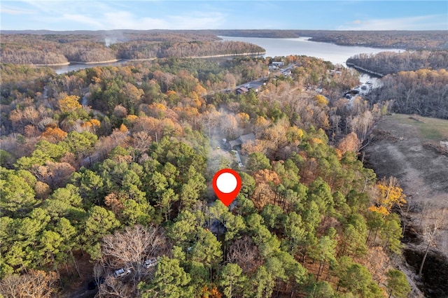 10305 Jims Trl, Rogers, AR 72756 - aerial view of property's location featuring a heavily wooded area and a nearby body of water