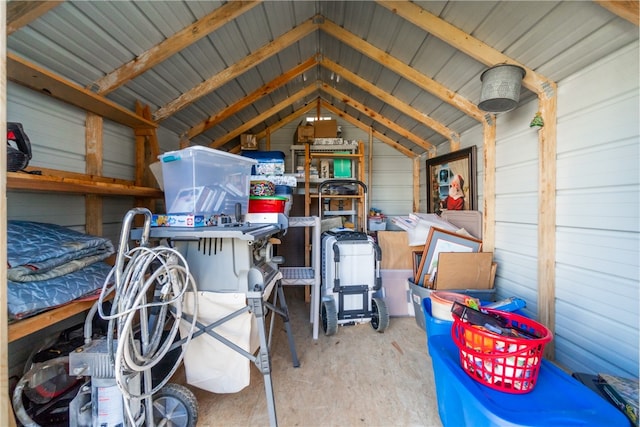 view of storage area