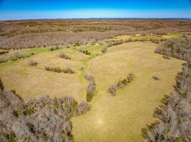 bird's eye view featuring a rural view