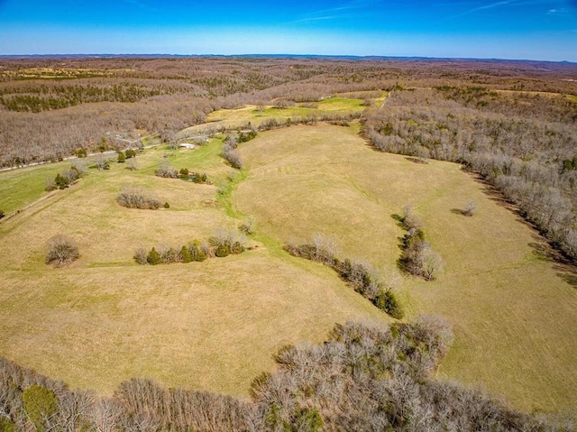 bird's eye view with a rural view