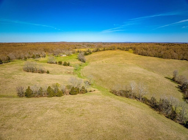 aerial view featuring a rural view