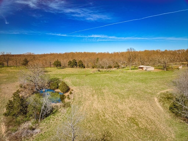 exterior space with a rural view