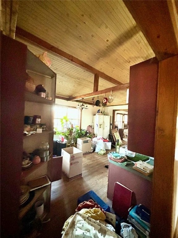 miscellaneous room with wood-type flooring