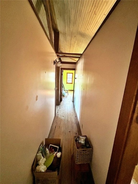 corridor featuring hardwood / wood-style flooring