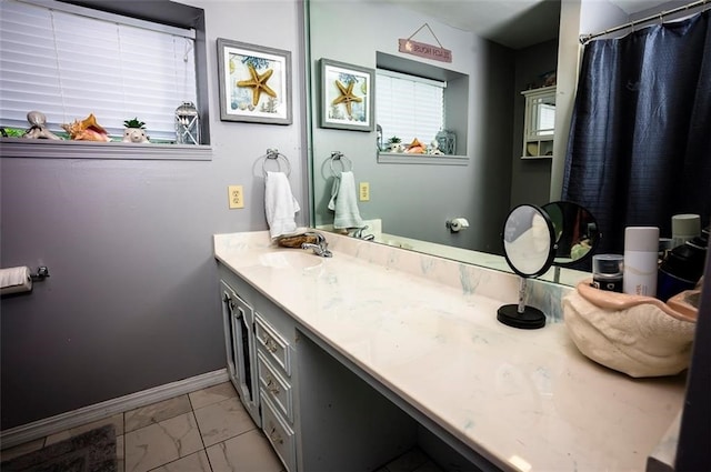 bathroom featuring vanity