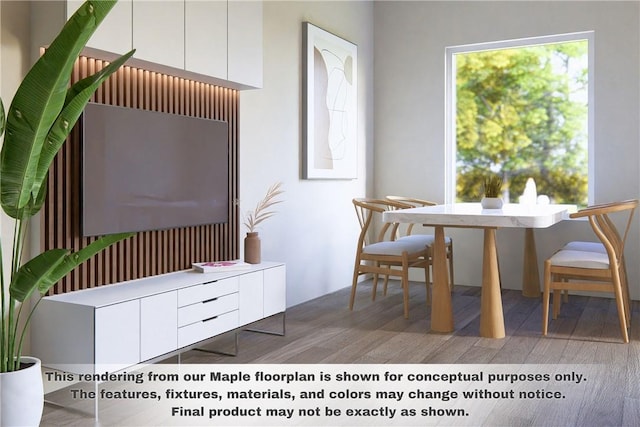 interior space featuring light hardwood / wood-style floors