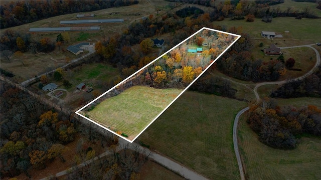 15258 Shipe Rd, Gravette, AR 72736 - aerial view of property and surrounding area with property boundaries highlighted and rural landscape