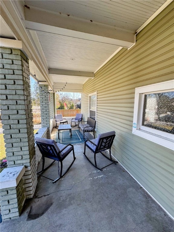 view of patio with covered porch