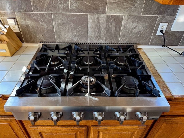 room details featuring stainless steel gas stovetop