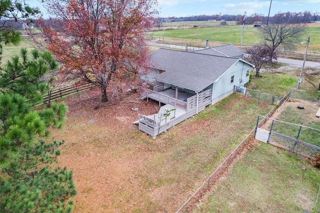 drone / aerial view featuring a rural view