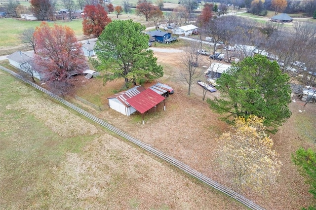 aerial view with a rural view