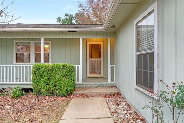 view of doorway to property