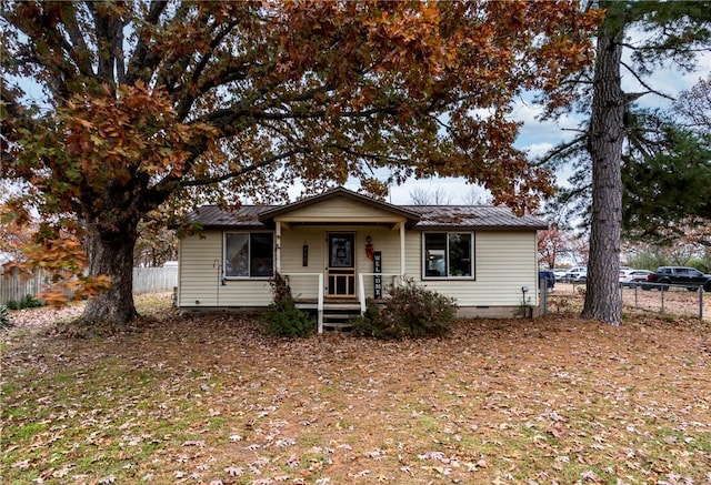 view of front of property with a porch