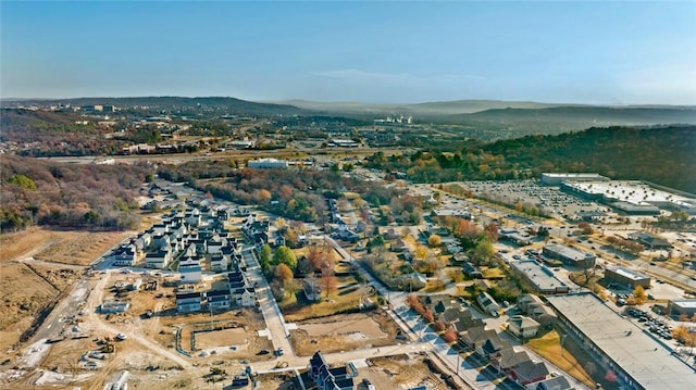 aerial view featuring a mountain view