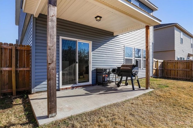 view of patio / terrace featuring grilling area