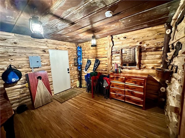 329 Bradley Ridge Rd, Marshall, AR 72650 - interior space featuring wood finished floors and wood ceiling