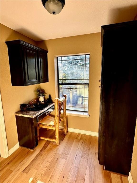 office featuring light hardwood / wood-style floors