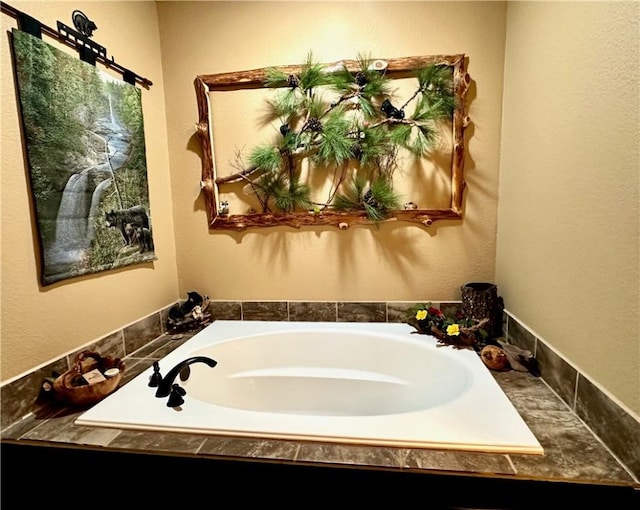 bathroom featuring a tub