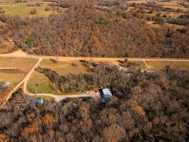 drone / aerial view featuring a rural view