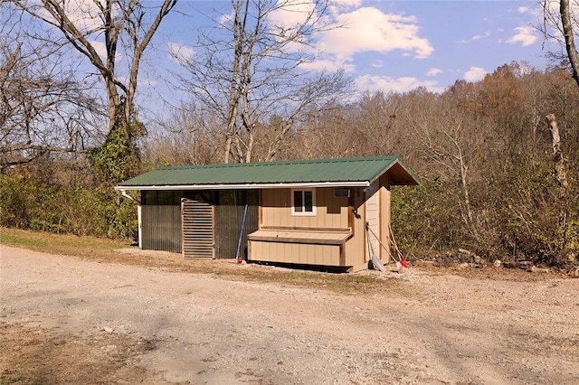 view of outdoor structure