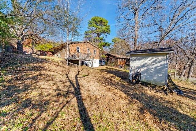 exterior space with a wooden deck