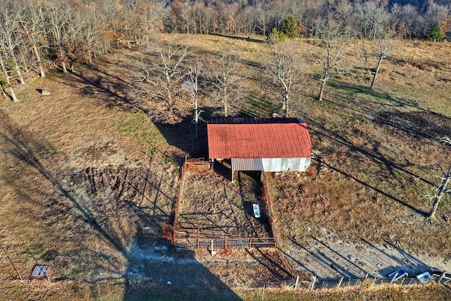 bird's eye view featuring a rural view