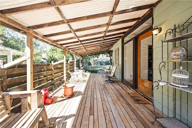 view of wooden deck