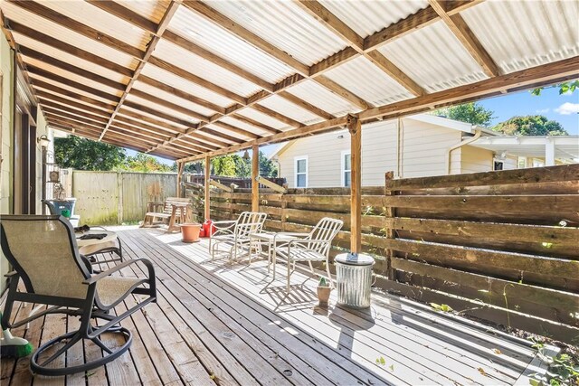 view of wooden deck