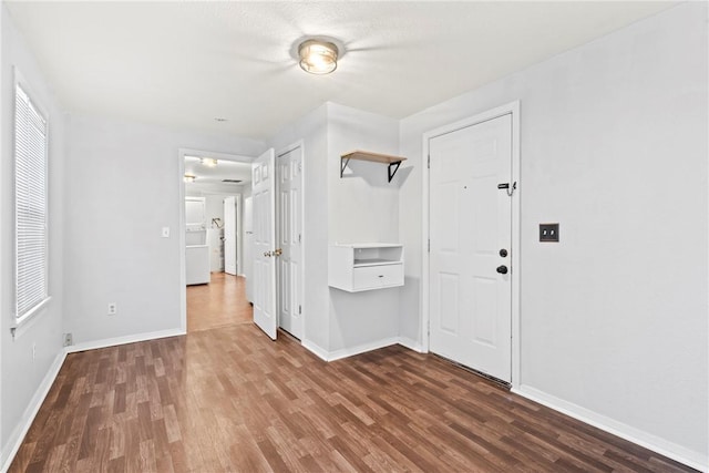 entrance foyer with hardwood / wood-style flooring