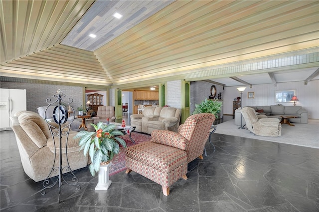 305 Irving St, Gravette, AR 72736 - living room with wood ceiling and lofted ceiling