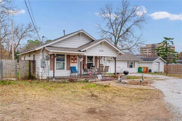 bungalow-style home with a porch