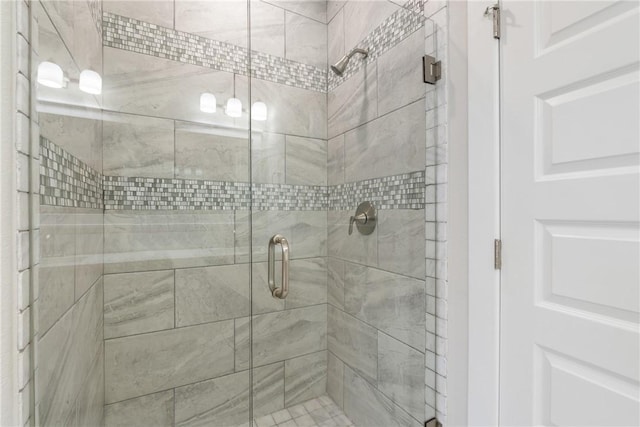 bathroom featuring walk in shower