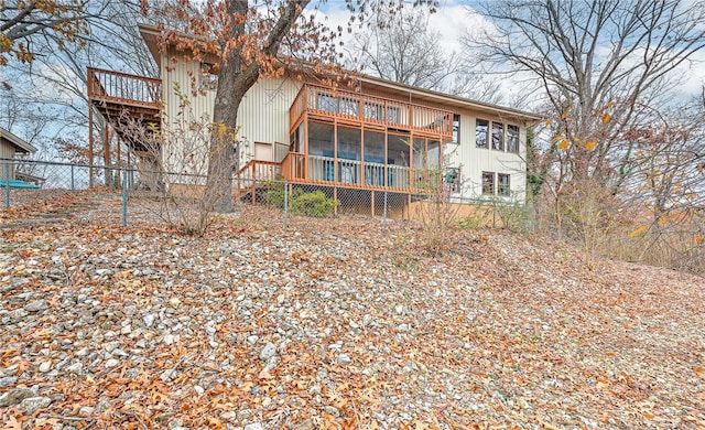 view of rear view of property