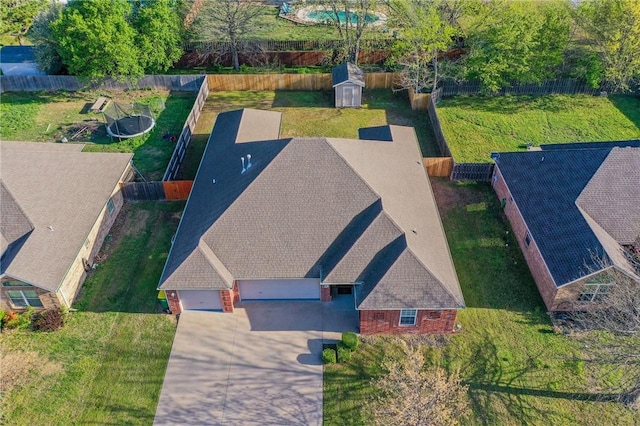 view from above of property