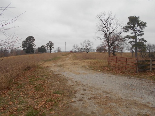 view of street featuring a rural view