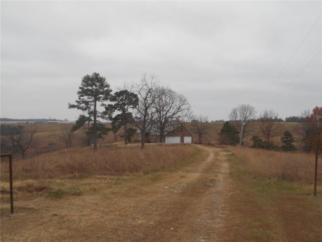 view of street with a rural view