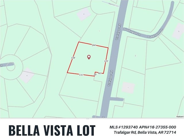 1627355000 Trafalgar Rd, Bella Vista AR, 72714 land for sale