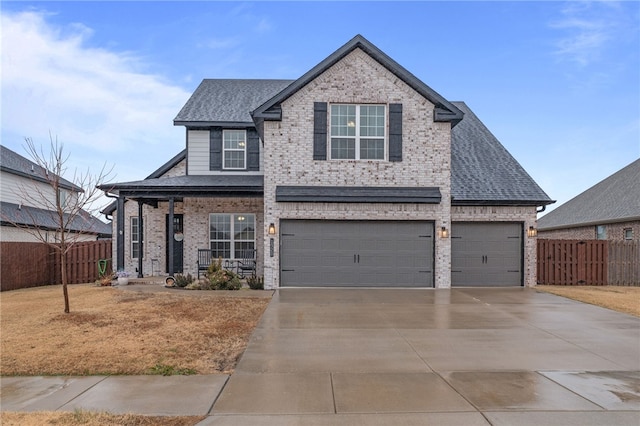 view of front of house featuring a garage