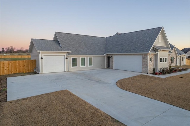 view of front of home featuring a garage