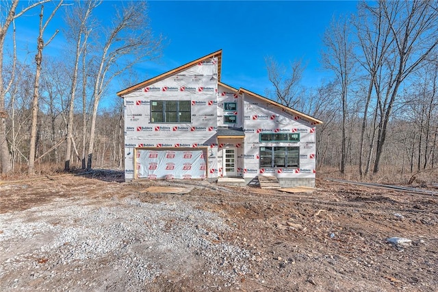 view of unfinished property